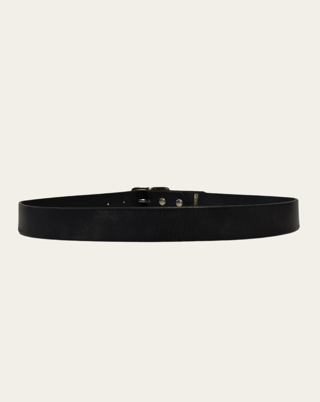 Black Signature Belt with Nickel Buckle