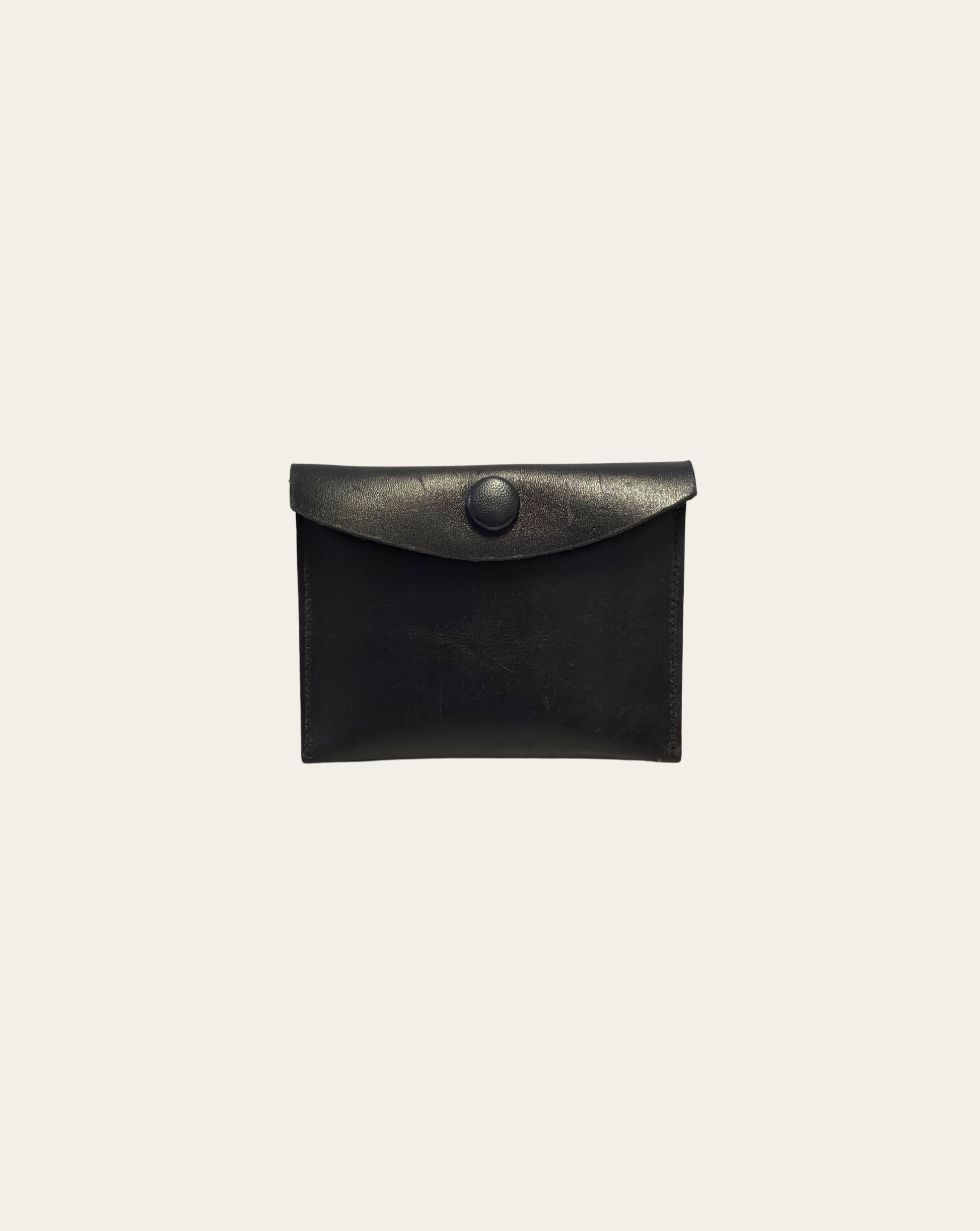 Black Leather Coin Case