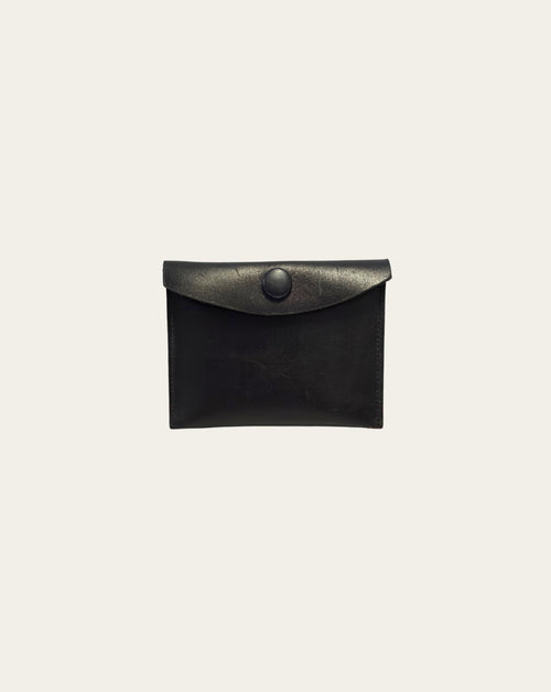 Black Leather Coin Case