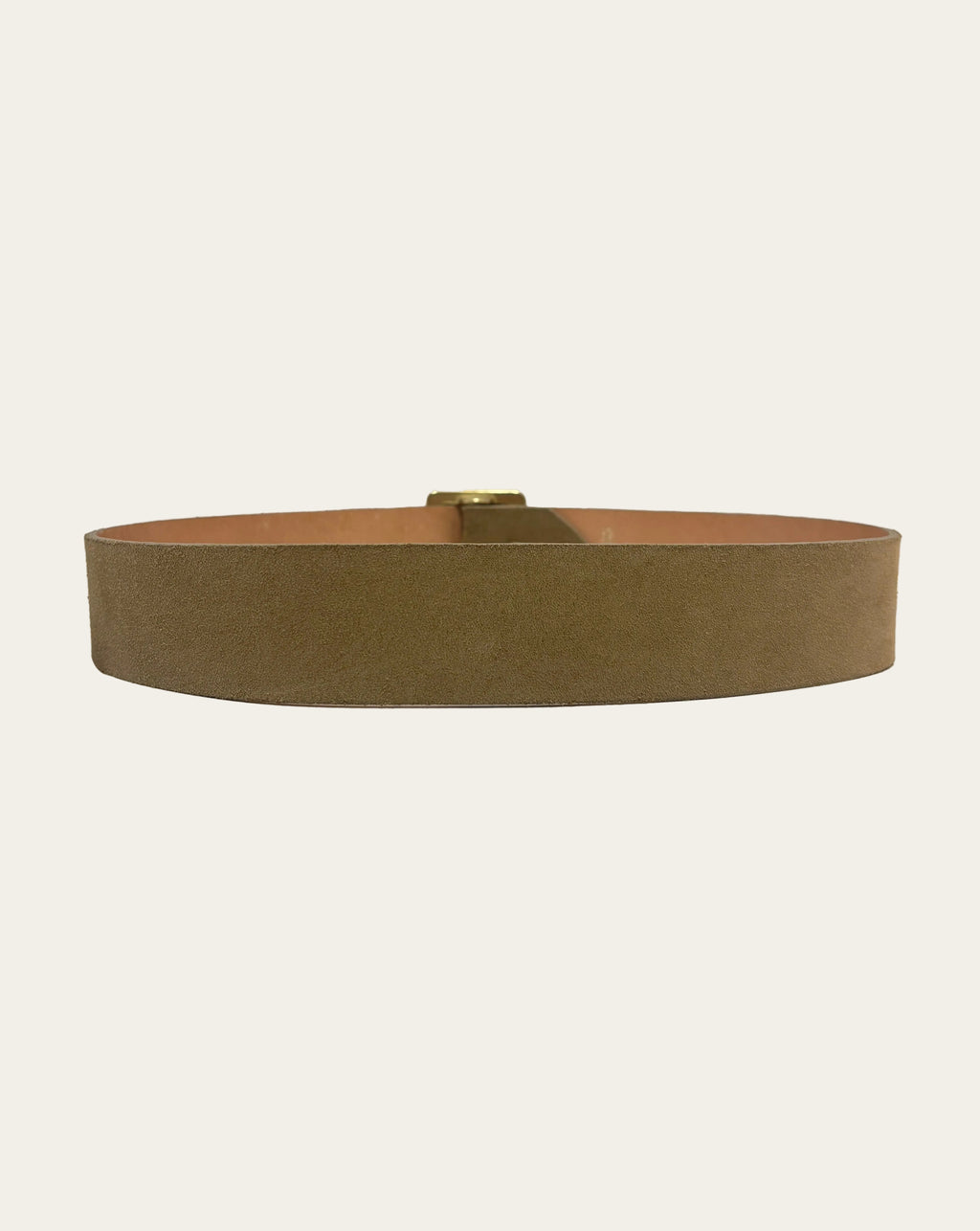Rawhide Leather Belt with Brass Buckle